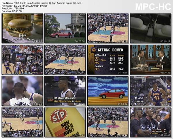 8.may 1995	San Antonio - Lakers (West Semifinals 1995,game 2)   97-90 (OT)