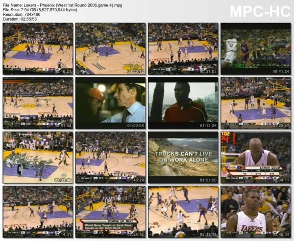 30.april 2006	Lakers - Phoenix (West 1st Round 2006,game 4)   99-98 (OT)