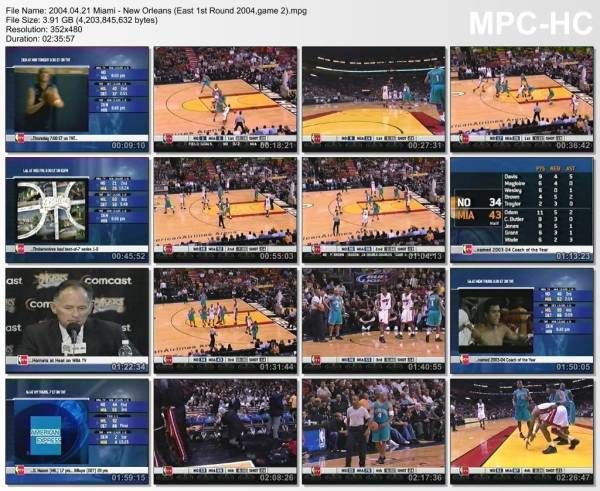 21.april 2004	Miami - New Orleans (East 1st Round 2004,game 2)   93-63