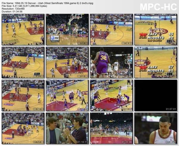 19.may 1994	Denver - Utah (West Semifinals 1994,game 6)   94-91