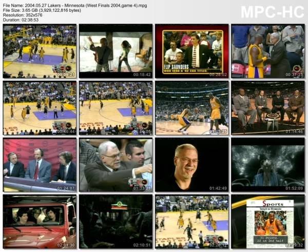 27.may 2004	Lakers - Minnesota (West Finals 2004,game 4)   92-85