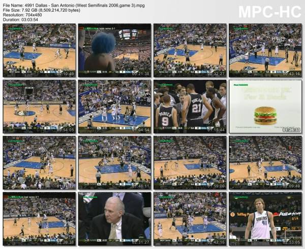 13.may 2006	Dallas - San Antonio (West Semifinals 2006,game 3)   104-103
