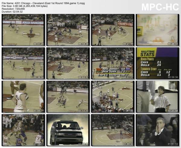 29.april 1994	Chicago - Cleveland (East 1st Round 1994,game 1)   104-96