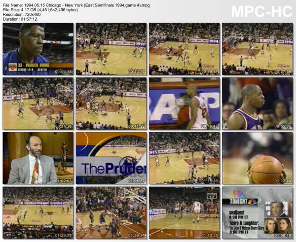 15.may 1994	Chicago - New York (East Semifinals 1994,game 4)   95-83