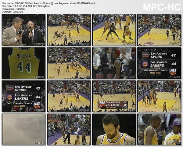 18.may 1995	Lakers - San Antonio (West Semifinals 1995,game 6)   88-100