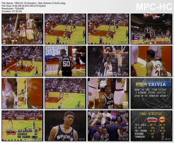 10.april 1993	Houston - San Antonio   98-88