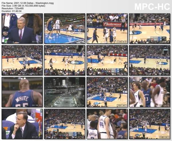 8.december 2001	Dallas - Washington   102-95