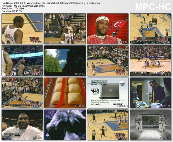 30.april 2006	Washington - Cleveland (East 1st Round 2006,game 4)   106-96