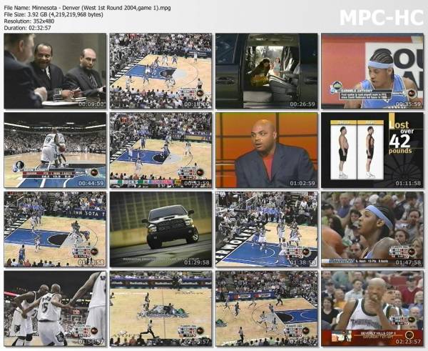 18.april 2004	Minnesota - Denver (West 1st Round 2004,game 1)   106-92