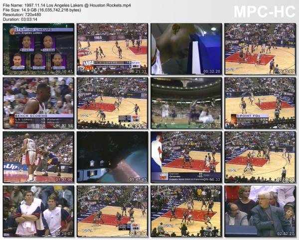 14.november 1997	Houston - Lakers   103-113 (2OT)