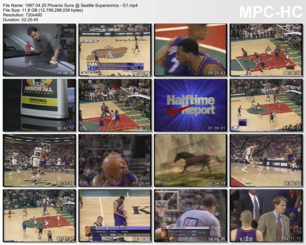 25.april 1997	Seattle - Phoenix (West 1st Round 1997,game 1)   106-101