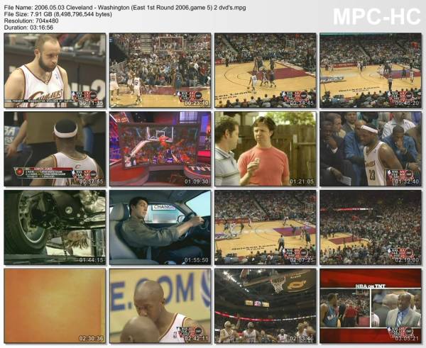 3.may 2006	Cleveland - Washington (East 1st Round 2006,game 5)   121-120 (OT)