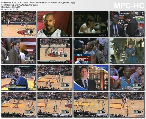 30.april 2004	Miami - New Orleans (East 1st Round 2004,game 5)   87-83