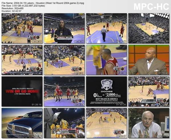 19.april 2004	Lakers - Houston (West 1st Round 2004,game 2)   98-84