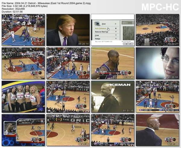 21.april 2004	Detroit - Milwaukee (East 1st Round 2004,game 2)   88-92