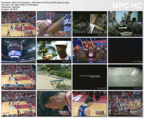 23.april 2007	Houston - Utah (West 1st Round 2007,game 2)   98-90
