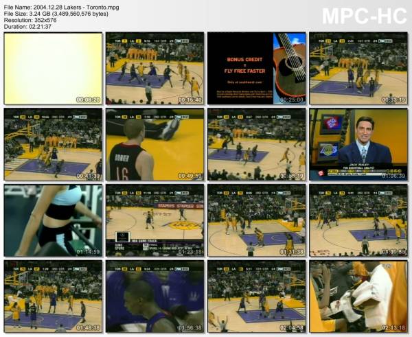 28.december 2004	Lakers - Toronto   117-99