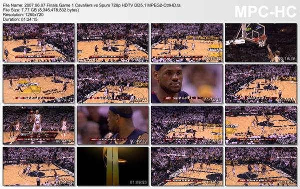 7.jun 2007	San Antonio - Cleveland (NBA Finals 2007,game 1)   85-76