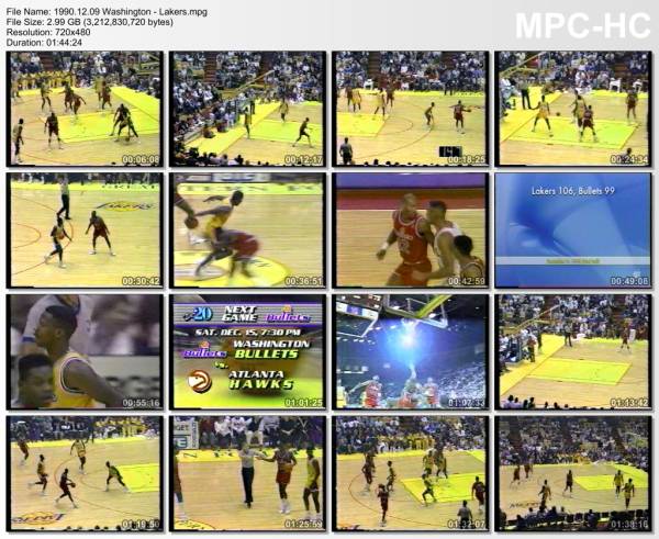 9.december 1990	Lakers - Washington   106-99