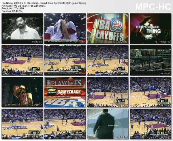 19.may 2006	Cleveland - Detroit (East Semifinals 2006,game 6)   82-84
