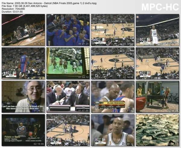 9.jun 2005	San Antonio - Detroit (NBA Finals 2005,game 1)   84-69