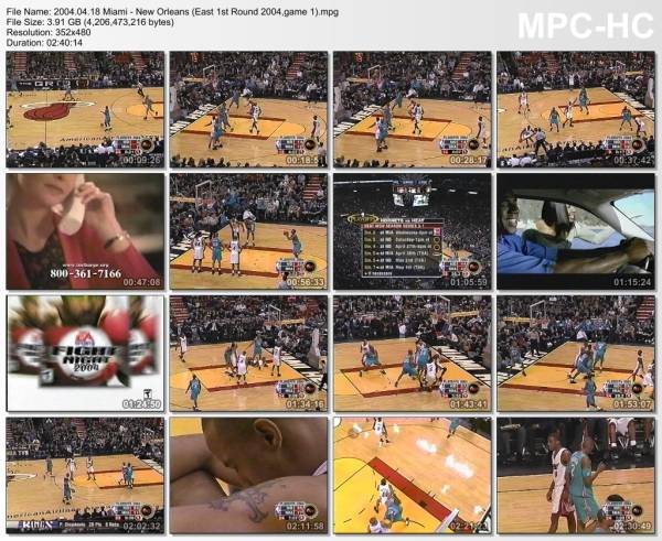 18.april 2004	Miami - New Orleans (East 1st Round 2004,game 1)   81-79