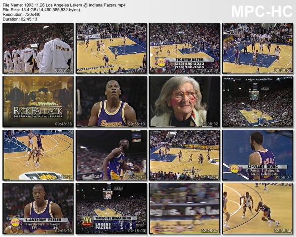 26.november 1993	Indiana - Lakers   100-102