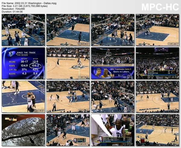 31.march 2002	Washington - Dallas   103-110