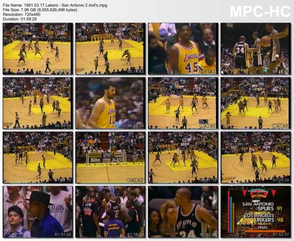 17.march 1991	Lakers - San Antonio   98-91