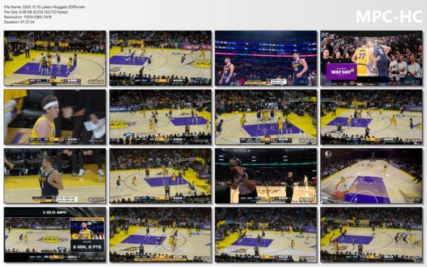 16.october 2026	Lakers - Denver   106-121
