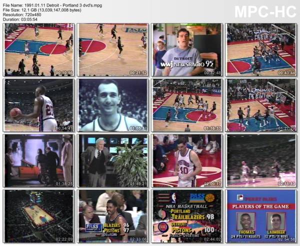 11.january 1991	Detroit - Portland   100-98 (OT)