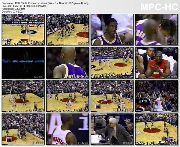 2.may 1997	Portland - Lakers (West 1st Round 1997,game 4)   91-95