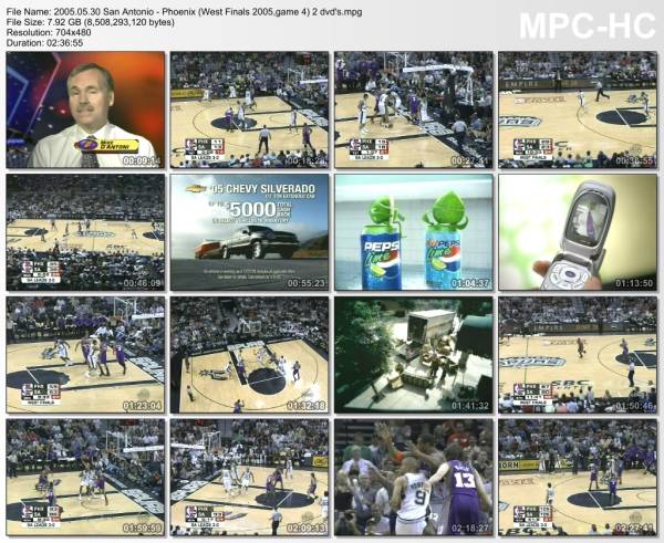 30.may 2005	San Antonio - Phoenix (West Finals 2005,game 4)   106-111