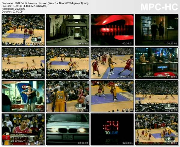 17.april 2004	Lakers - Houston (West 1st Round 2004,game 1)   72-71