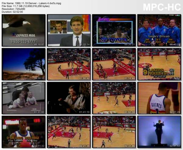 19.november 1990	Denver - Lakers   105-122