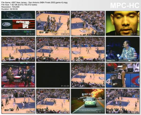 11.jun 2003	New Jersey - San Antonio (NBA Finals 2003,game 4)   77-76