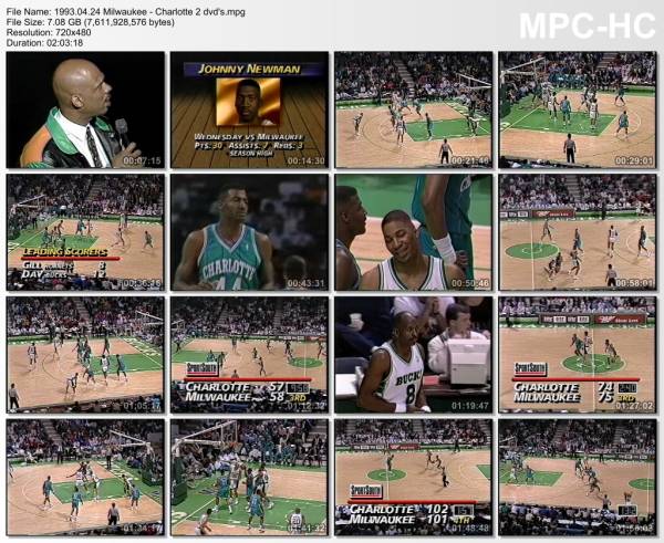 24.april 1993	Milwaukee - Charlotte   106-108