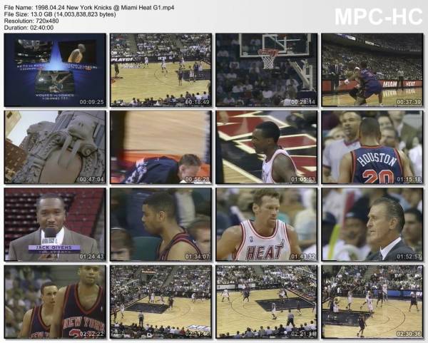 24.april 1998	Miami - New York (East 1st Round 1998,game 1)   94-79