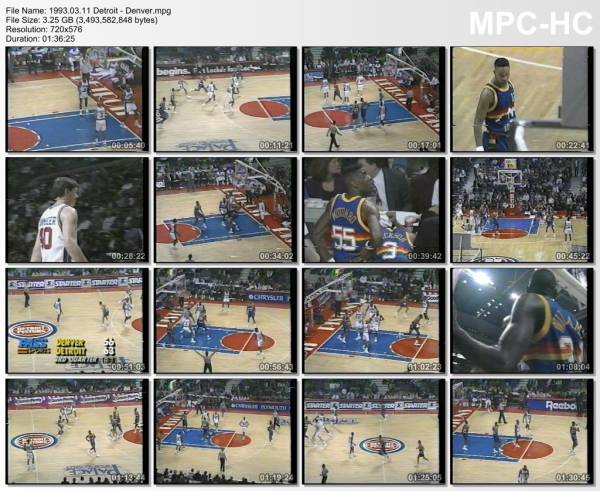 11.march 1993	Detroit - Denver   112-104