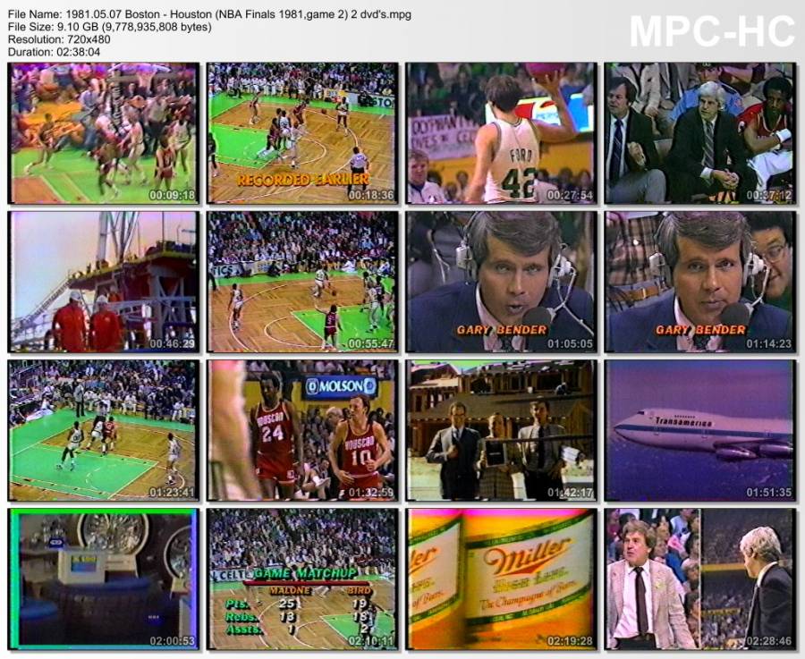 USA Sports on DVD 7.may 1981 Boston Houston (NBA Finals 1981,game 2