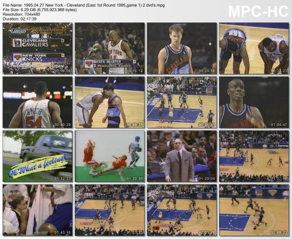 27.april 1995	New York - Cleveland (East 1st Round 1995,game 1)   103-79
