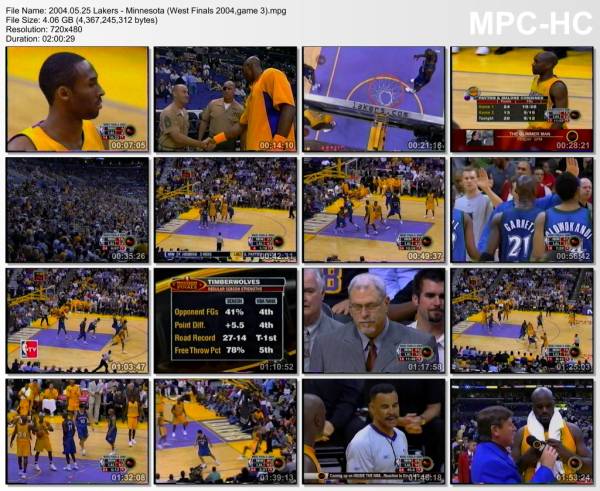 25.may 2004	Lakers - Minnesota (West Finals 2004,game 3)   100-89