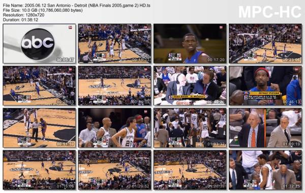 12.jun 2005	San Antonio - Detroit (NBA Finals 2005,game 2)   97-76