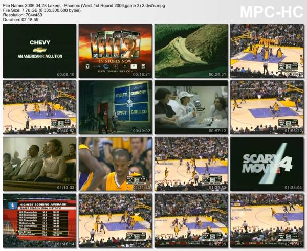 28.april 2006	Lakers - Phoenix (West 1st Round 2006,game 3)   99-92
