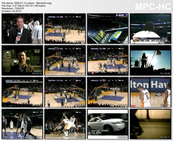 13.january 2008	Lakers - Memphis   100-99