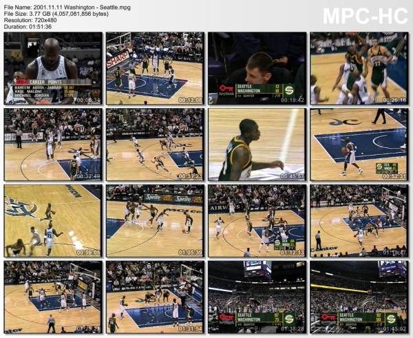 11.november 2001	Washington - Seattle   84-99