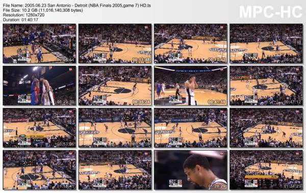23.jun 2005	San Antonio - Detroit (NBA Finals 2005,game 7)   81-74