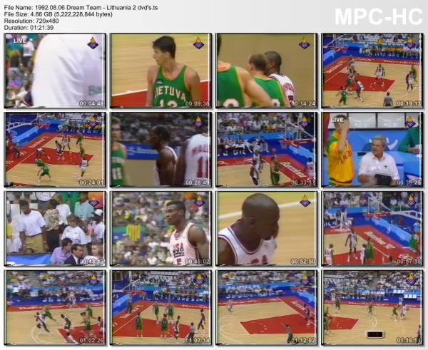 6.avgust 1992	Dream Team - Lithuania (Olympic games in Barcelona,semifinals)   127-76