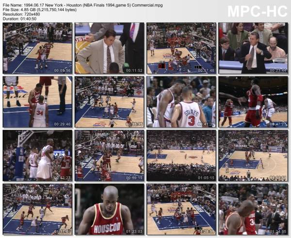 17.jun 1994	New York - Houston (NBA Finals 1994,game 5)   91-84