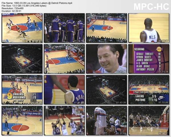 9.march 1993	Detroit - Lakers   121-123